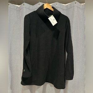 Dudley Stephens Cobble Hill Turtleneck Fleece / Size Large / NWT / Black